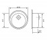 Круглая мойка  WHI-01 D510/200:Чертеж 