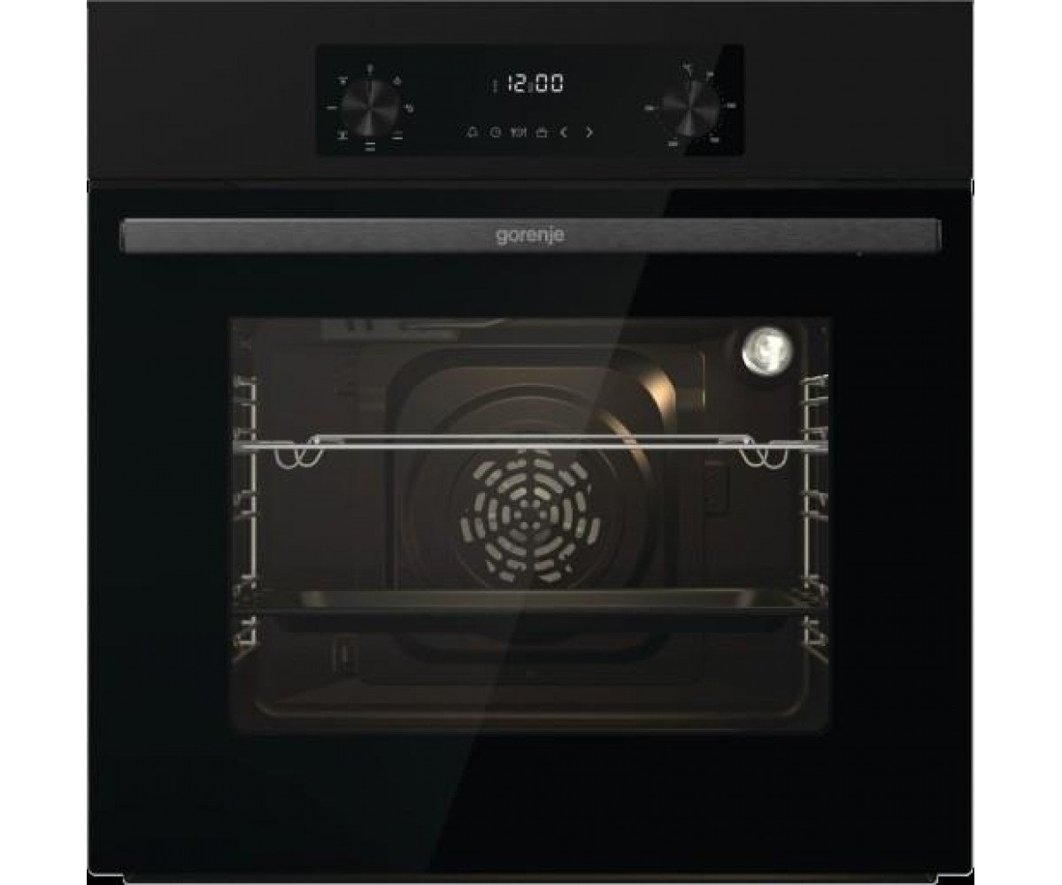 Духова шафа Gorenje електрична, 61л, A+, дисплей, конвекція, чорний GORENJE  BO6635E01B BO6635E01B