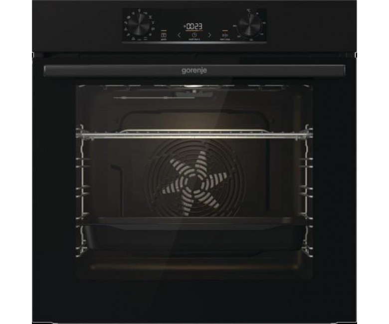 Духова шафа Gorenje електрична, 77л, A+, дисплей, IconLed, піроліз, чорний GORENJE  BOP6737E02BK BOP6737E02BK