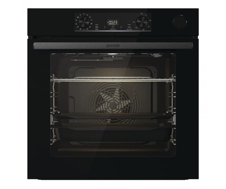 Духова шафа Gorenje електрична, 77л, A+, пара, дисплей, чорний GORENJE  BSA6737E15BG BSA6737E15BG
