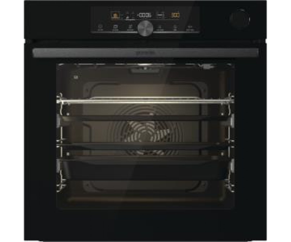 Духова шафа Gorenje електрична, 77л, A+, пара, дисплей, чорний GORENJE  BSA6747A04BG BSA6747A04BG
