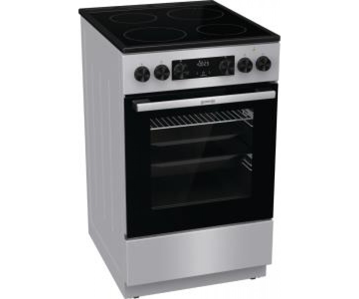 Плита Gorenje електрична склокерамічна, 70л, 50x60см, дисплей, програматор, сірий GORENJE  GEC5C41SG GEC5C41SG