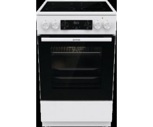 Плита Gorenje електрична склокерамічна, 70л, 50x60см, дисплей, приготування з паром, програматор, білий GORENJE  GECS5C70WA