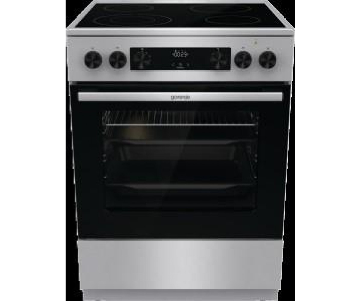 Плита Gorenje електрична склокерамічна, 71л, 60x60см, дисплей, програматор, нерж GORENJE  GECS6C70XC GECS6C70XC
