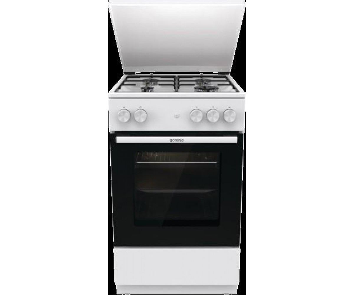 Плита Gorenje  газова, 70л, 50x60см, емальовані, з кришкою, білий GORENJE  GG5A14WJ GG5A14WJ