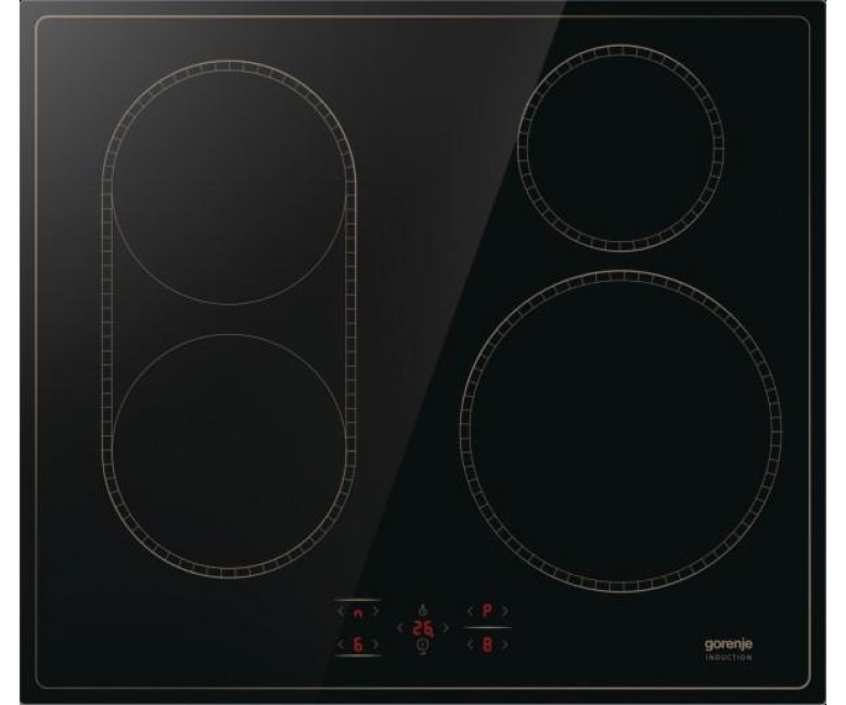 Варильна поверхня Gorenje індукційна, 60см, PowerBoost, TouchControl, поєднання конфорок, чорний GORENJE  GI6421CLBSC GI6421CLBSC