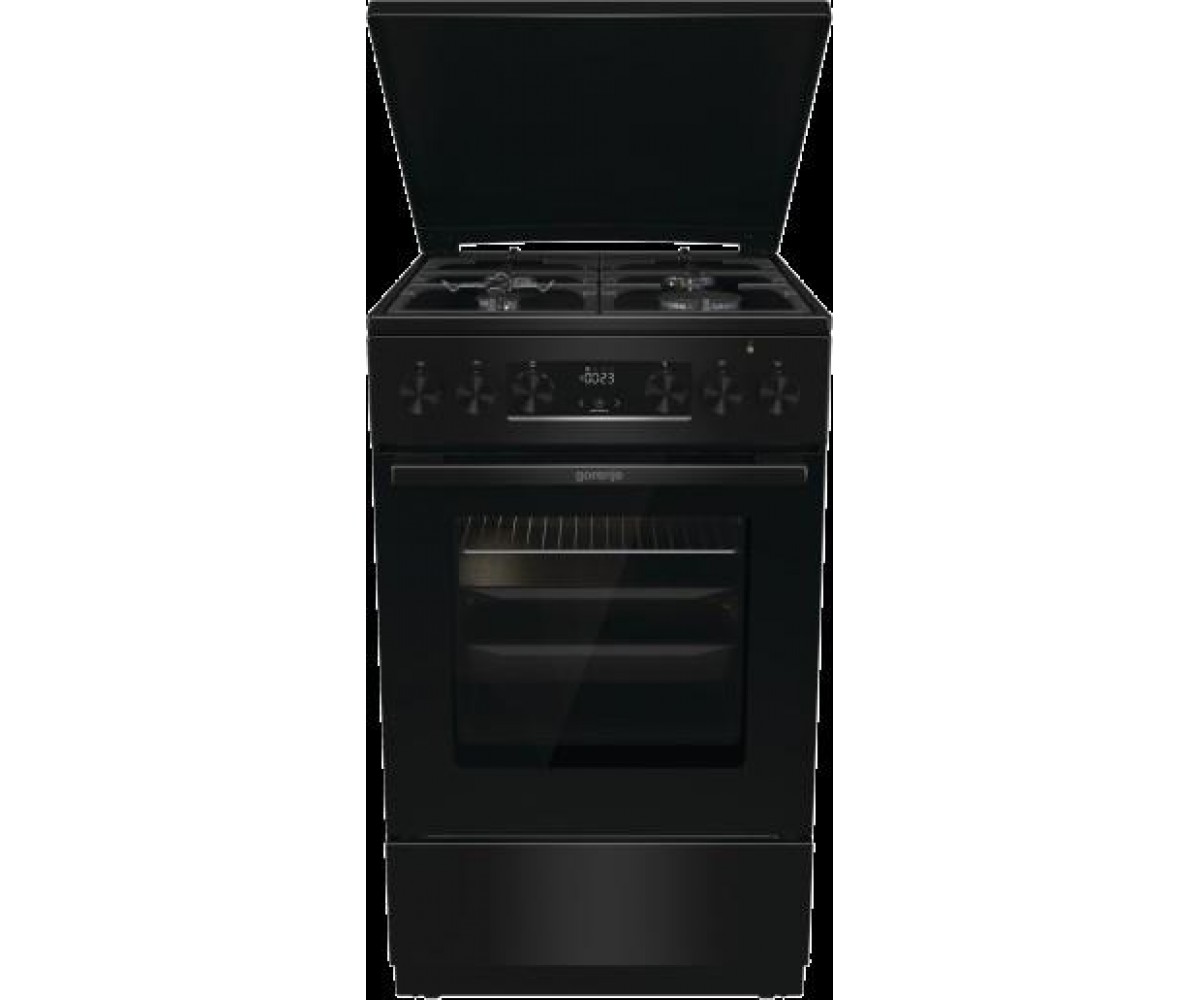 Плита Gorenje комбінована, 70л, 50x60см, дисплей, чавун, чорний GORENJE  GK5C42BF GK5C42BF