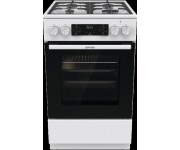 Плита Gorenje комбінована, 70л, 50x60см, дисплей, IconLed, чавун, білий GORENJE  GK5C43WF