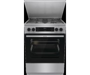 Плита Gorenje комбінована, 71л, 60x60см, дисплей, чавун,з кришкою, програматор IconLed,нерж GORENJE  GKS6C71XF