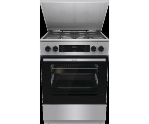 Плита Gorenje комбінована, 71л, 60x60см, дисплей, чавун,з кришкою, програматор IconLed,нерж GORENJE  GKS6C71XF
