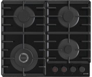 Варильна поверхня Gorenje газова на склі, 60см, чавун, чорний GORENJE  GKTW642SYB