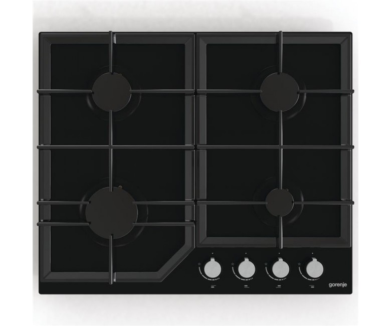 Варильна поверхня Gorenje газова на склі, 60см, чавун, чорний GORENJE  GT641KB GT641KB