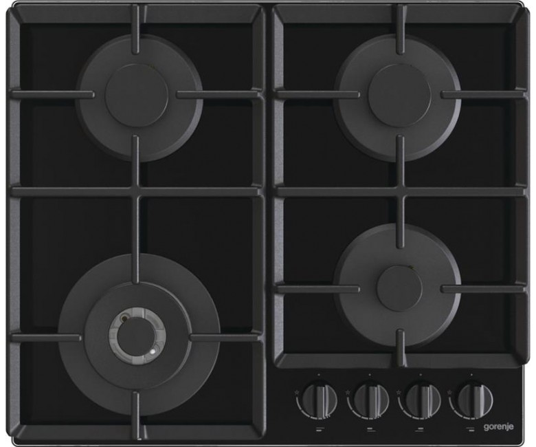 Варильна поверхня Gorenje газова на склі, 60см, чавун, чорний GORENJE  GTW641EB GTW641EB