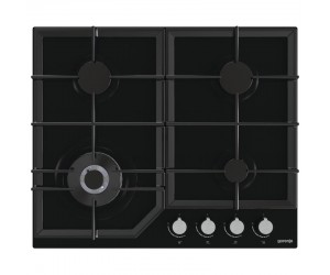 Варильна поверхня Gorenje газова на склі, 60см, чавун, чорний GORENJE  GTW641KB