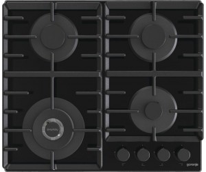 Варильна поверхня Gorenje газова на склі, 60см, чавун, чорний GORENJE  GTW642SYB