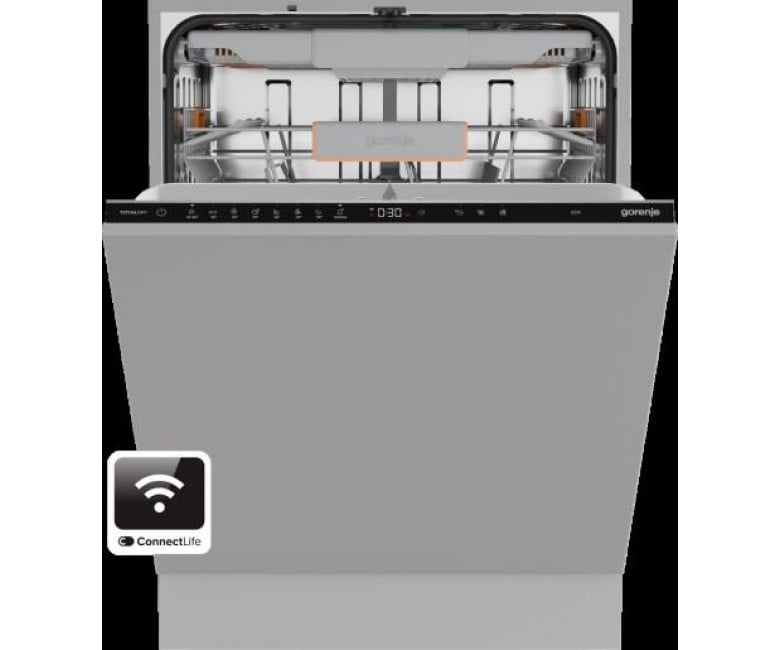 Посудомийна машина Gorenje вбудовувана, 16компл., A+++, 60см, інвертор,Wi-Fi, сенсорн.упр, 3и кошики, білий GORENJE  GV673C65 GV673C65