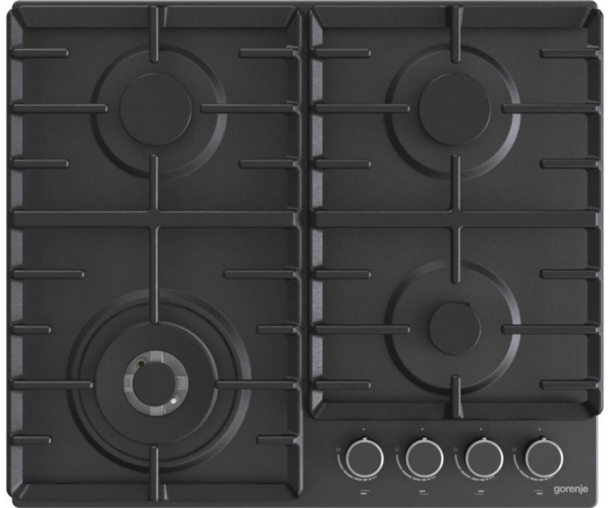 Варильна поверхня Gorenje газова, 60см, чавун, чорний GORENJE  GW642AB GW642AB