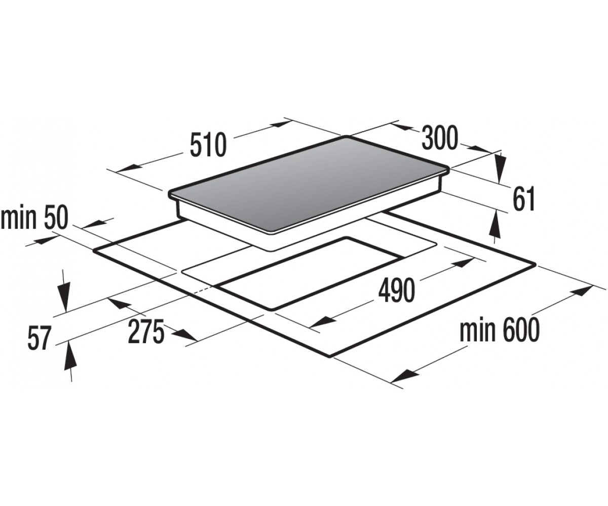 Сенсорная плита  IT332CSC:Чертеж 