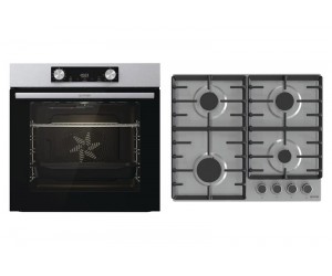 Комплект Gorenje (духовка електрична BO6737E02XK + варильна поверхня газова G642ABX), 743550, нерж. GORENJE  SET_BO6737E02XK_G642ABX