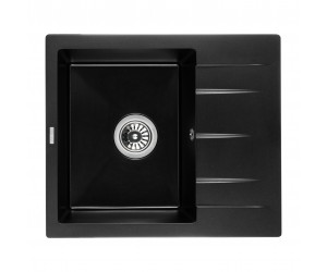Гранітна кухонна мийка GRANADO  MADRID BLACK SHINE