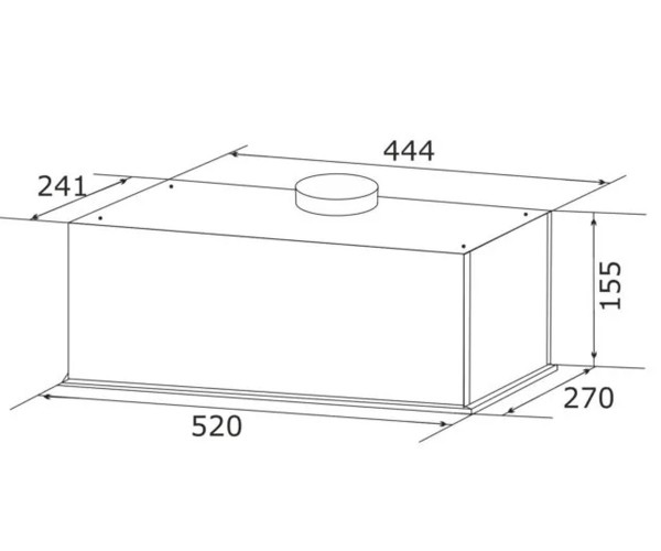 Встраиваемая вытяжка 52 см  3603-700 INOX:Чертеж 