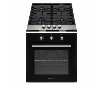 Комплект Духова шафа електрична GEO 62-0200 black + Варильна поверхня газова GGH 612-104 black glass  GRANADO GOH010310