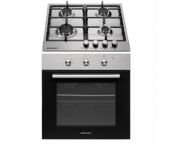 Комплект Духова шафа електрична GEO 61-0200 Inox + Варильна поверхня газова GGH 61-104 Inox  GRANADO GOH020103