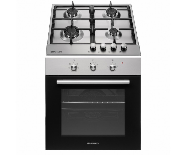 Комплект Духова шафа електрична GEO 61-0200 Inox + Варильна поверхня газова GGH 61-104 Inox GRANADO  GOH020103 GOH020103