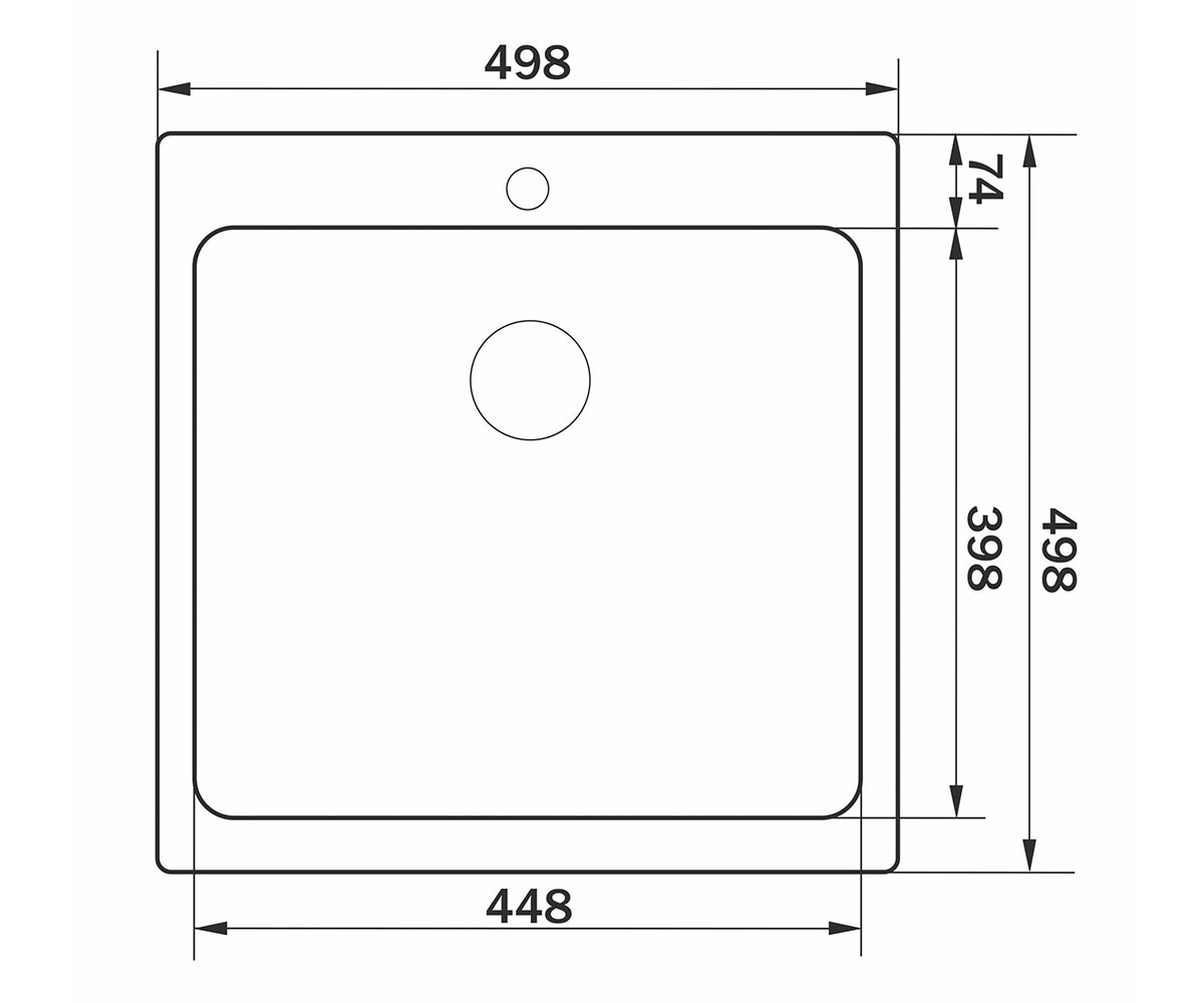 Кухонная мойка  GALERA GS02201B:Чертеж 