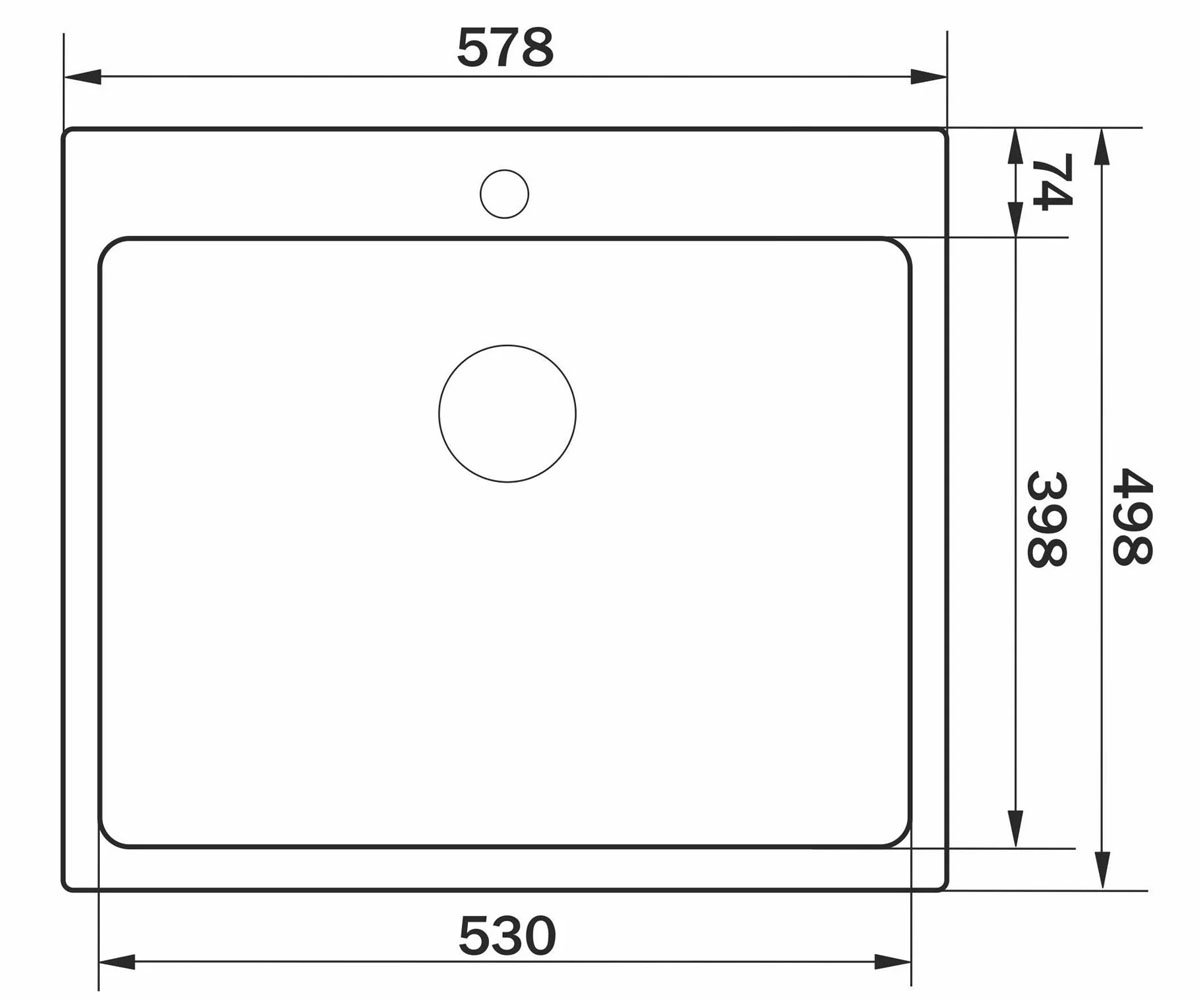 Кухонная мойка  GS03304:Чертеж 
