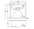 Прямоугольная мойка под столешницу  UNDER TOP MAX GS07201BH:Чертеж 