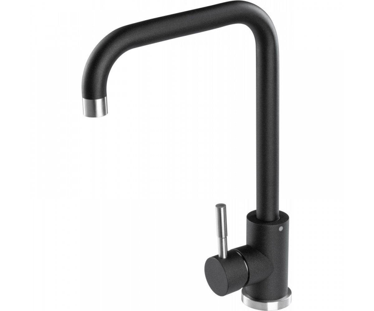 Змішувач з поворотним виливом GRANADO  OVIEDO LUX BLACK SHINE GZ0201L