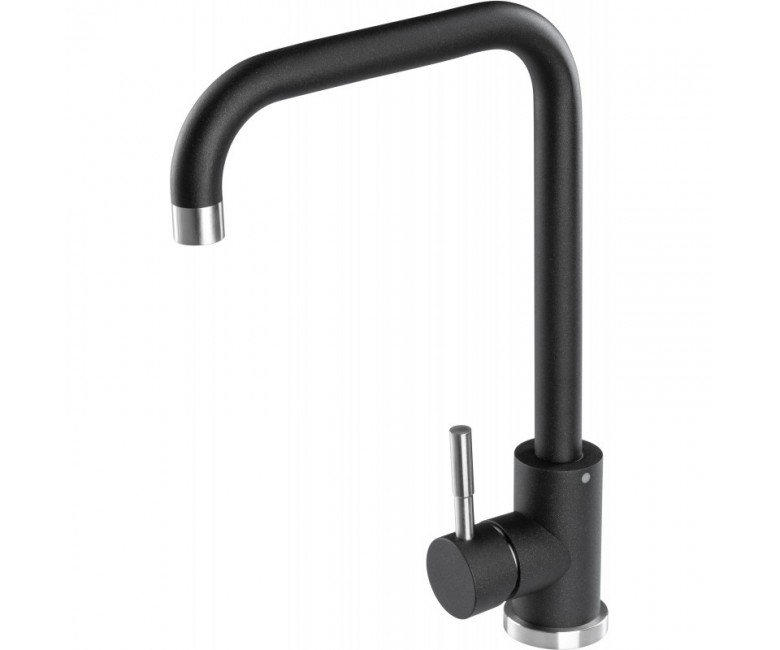 Змішувач з поворотним виливом GRANADO  OVIEDO LUX BLACK SHINE GZ0201L