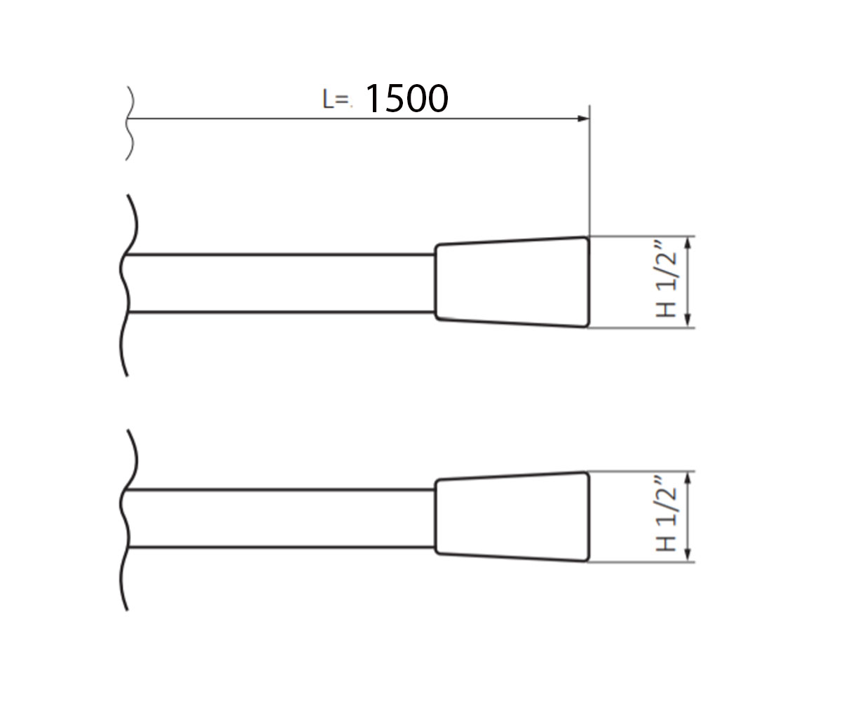 Шланг полимерный 150 см  00050031:Чертеж 