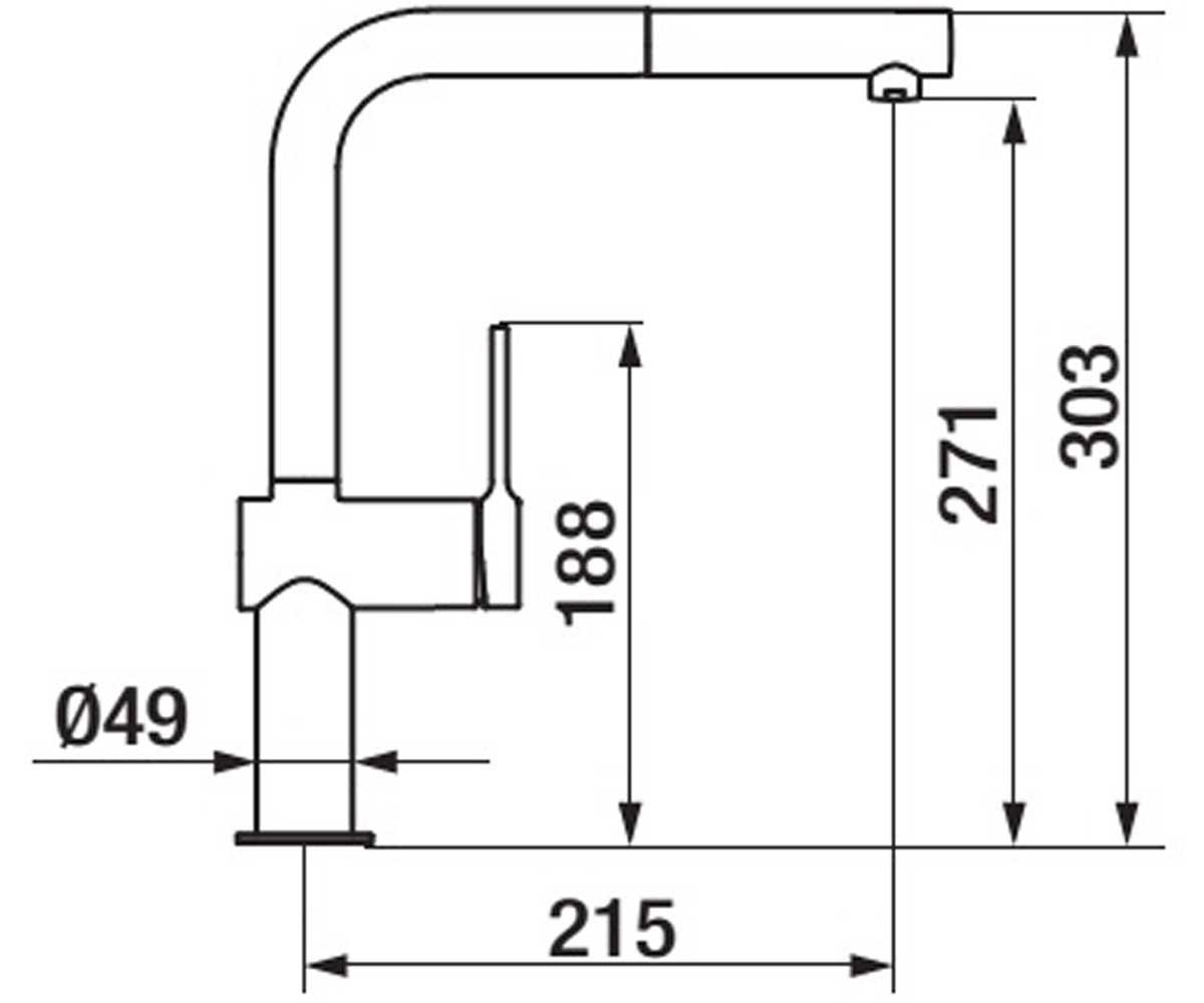 Смеситель на мойку  KITCHENS  46828460:Чертеж 