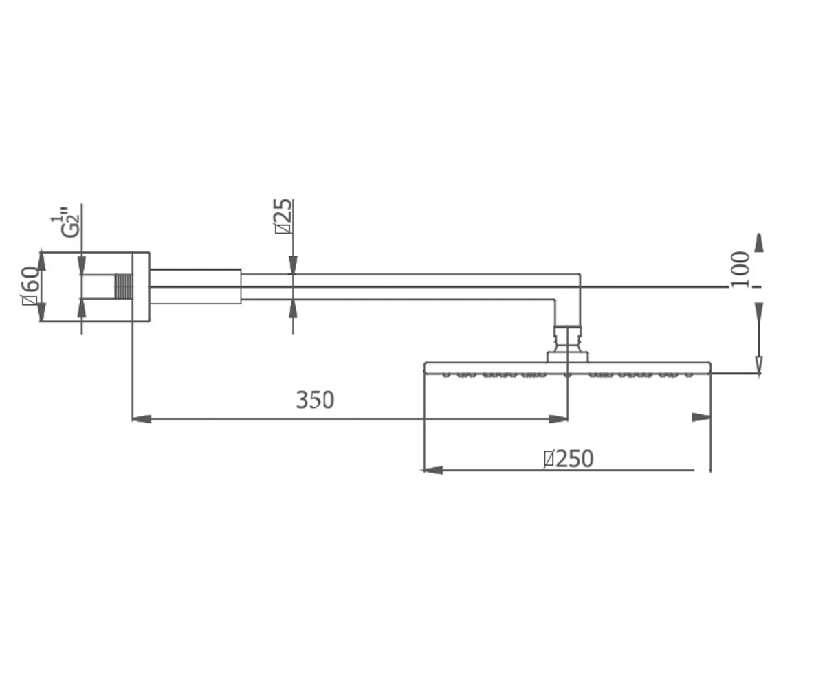 Душевая лейка  HYDRO 5045003:Чертеж 