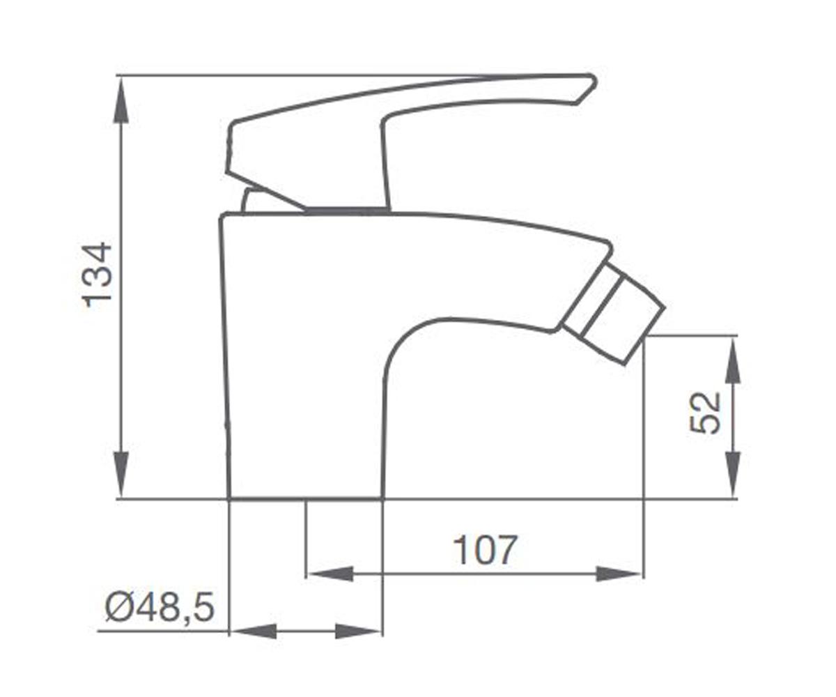 Смеситель для биде  PREMIER 50710500:Чертеж 