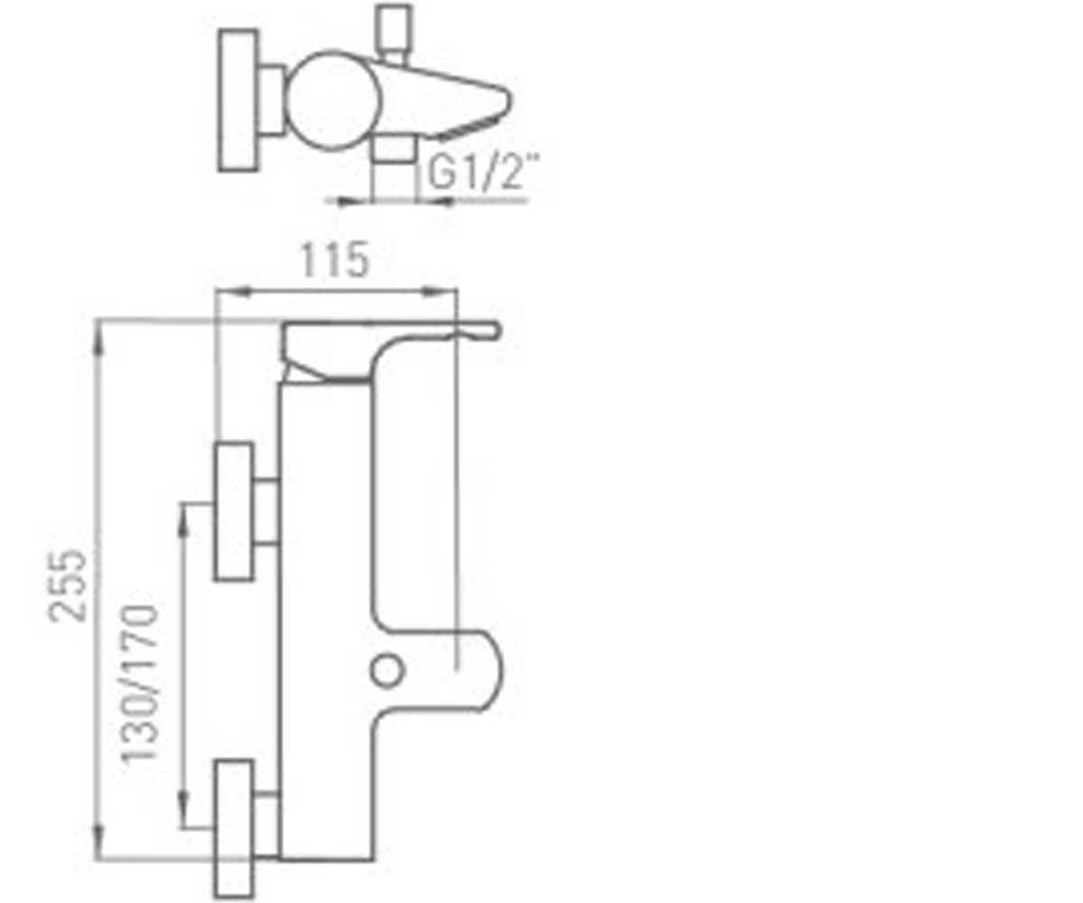 Смеситель с гарнитурой  TENDER 905900:Чертеж 