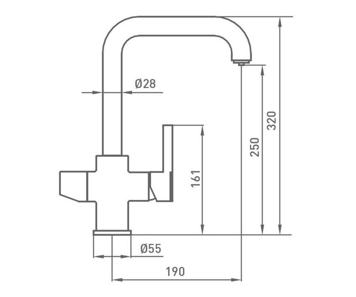 Кухонный смеситель  KITCHENS  931000:Чертеж 