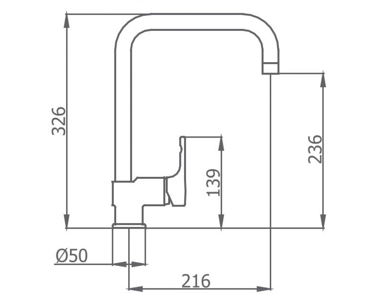 Кухонный смеситель  KITCHENS  940900:Чертеж 
