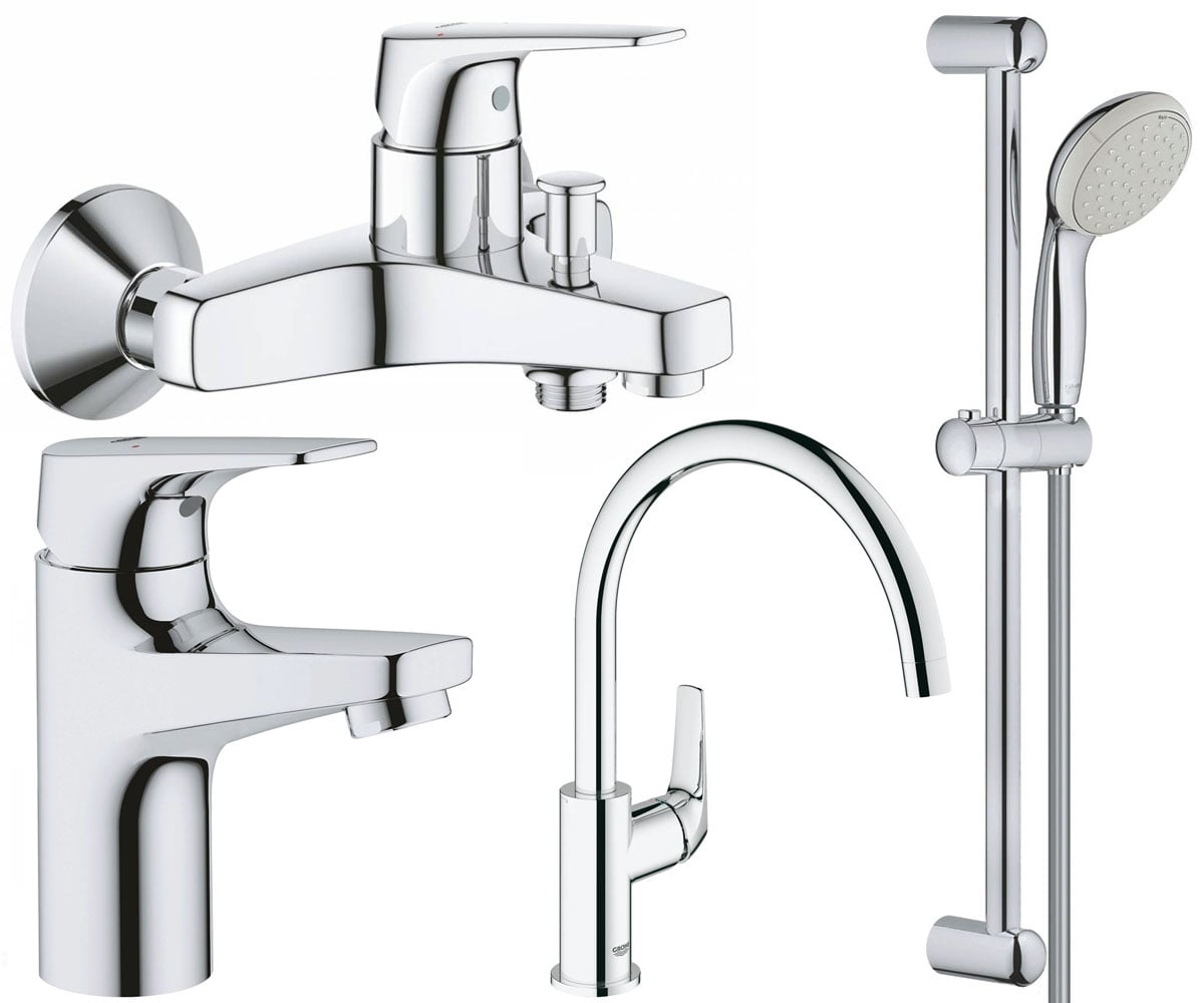 Набір змішувачів 4 в 1 GROHE BAU FLOW 121640K 121640K