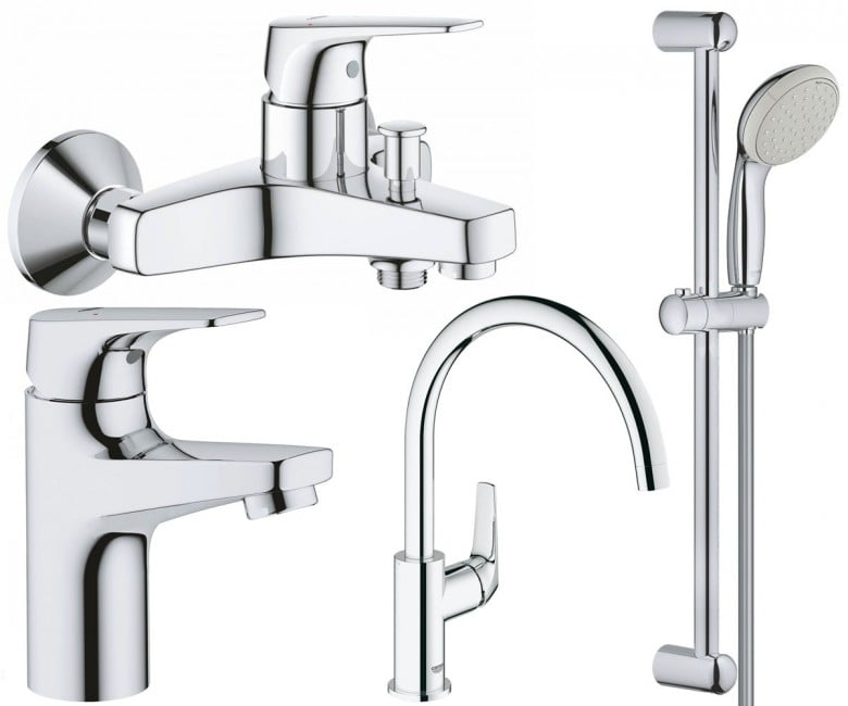 Набір змішувачів 4 в 1 GROHE BAU FLOW 121640K 121640K