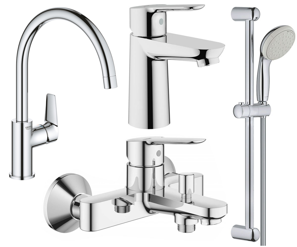 Набор смесителей 4 в 1 GROHE BAU EDGE 123218K 123218K