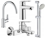 Набор смесителей 4 в 1 GROHE BAU EDGE 123218K
