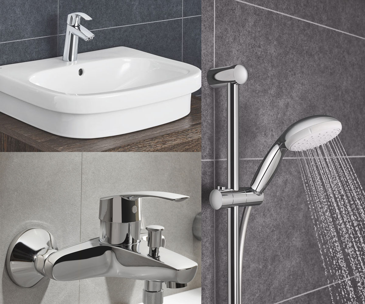 Набор смесителей в ванную 3 в 1  EUROSMART 123246M:Фото 5