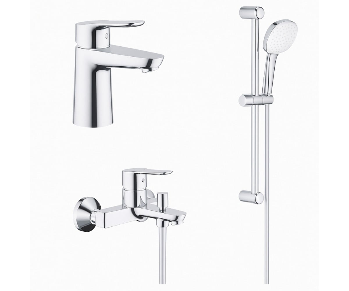 Набір змішувачів 3в1 GROHE BAU EDGE NEW 123365S1 123365S1