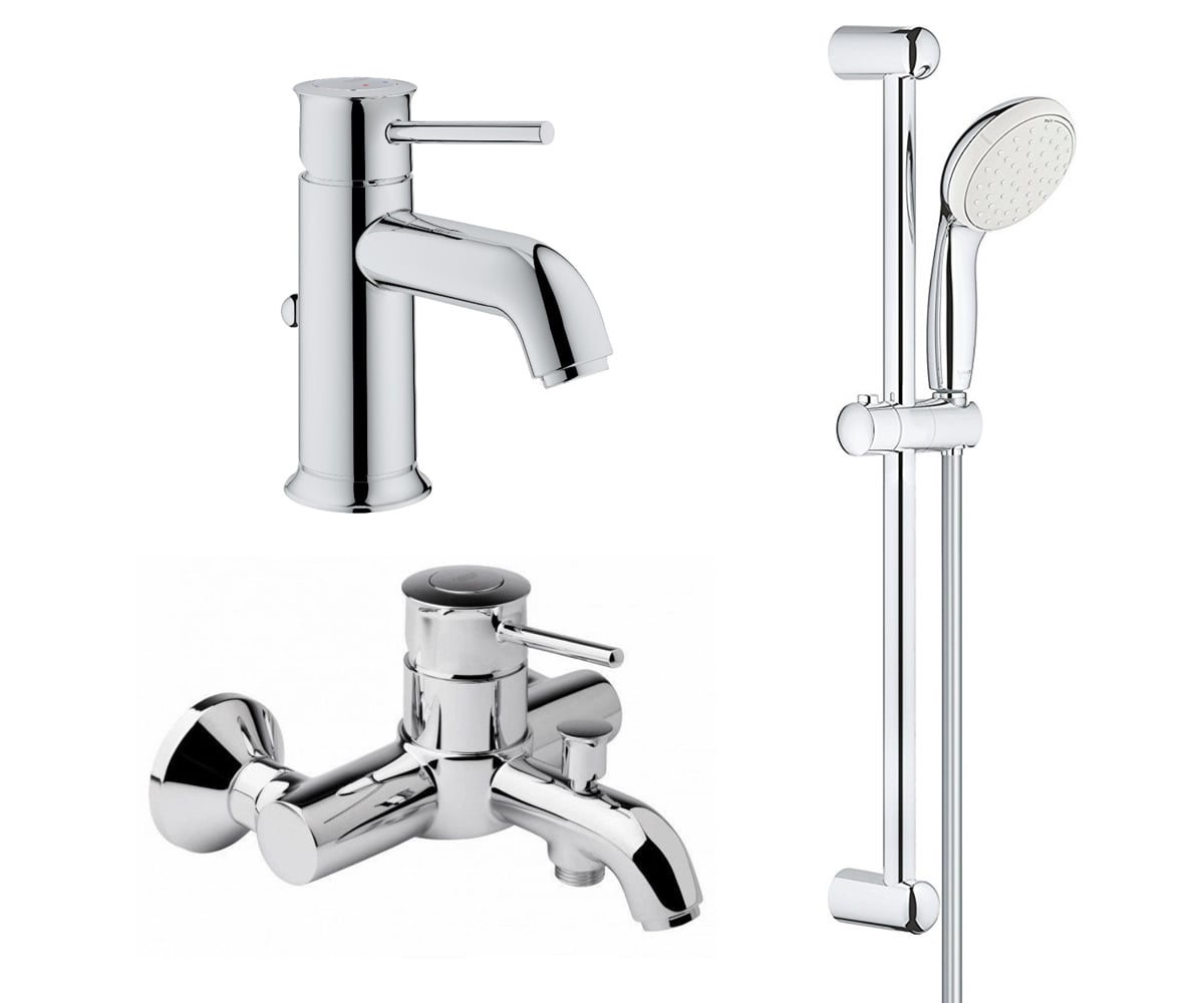 Набір змішувачів 3 в 1 GROHE BAU CLASSIC 123868S 123868S