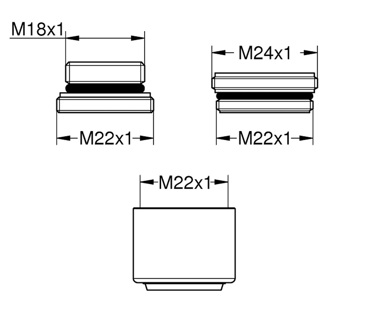Аэратор для смесителя m22x1  13935000:Чертеж 