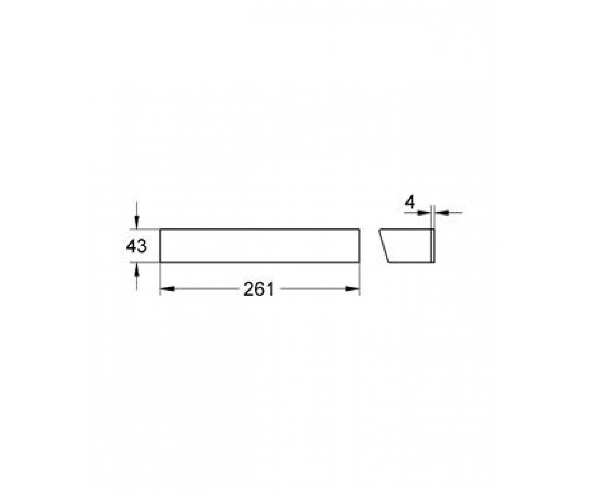 Полочка  GROHTHERM 2000 EASYREACH™ 18608000:Чертеж 
