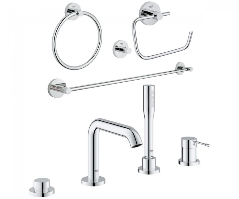 Смеситель+аксессуары GROHE ESSENCE NEW 19578001+40823001 19578001+40823001